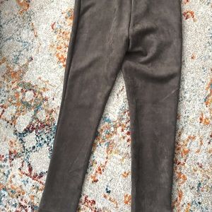 Brown stretch polyester pants